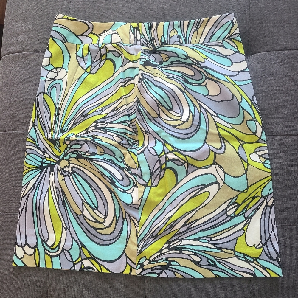 Groovy Blue and Green Pencil Skirt